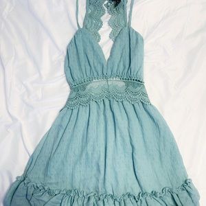 Teal bohemian dress size small